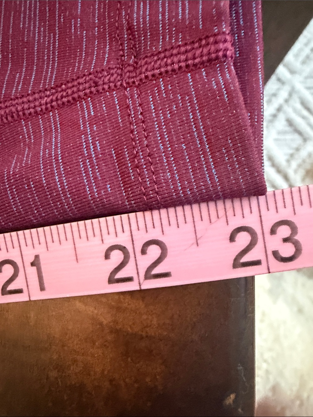 Outdoor Voices Maroon Heather Active Leggings - Picture 5 of 5